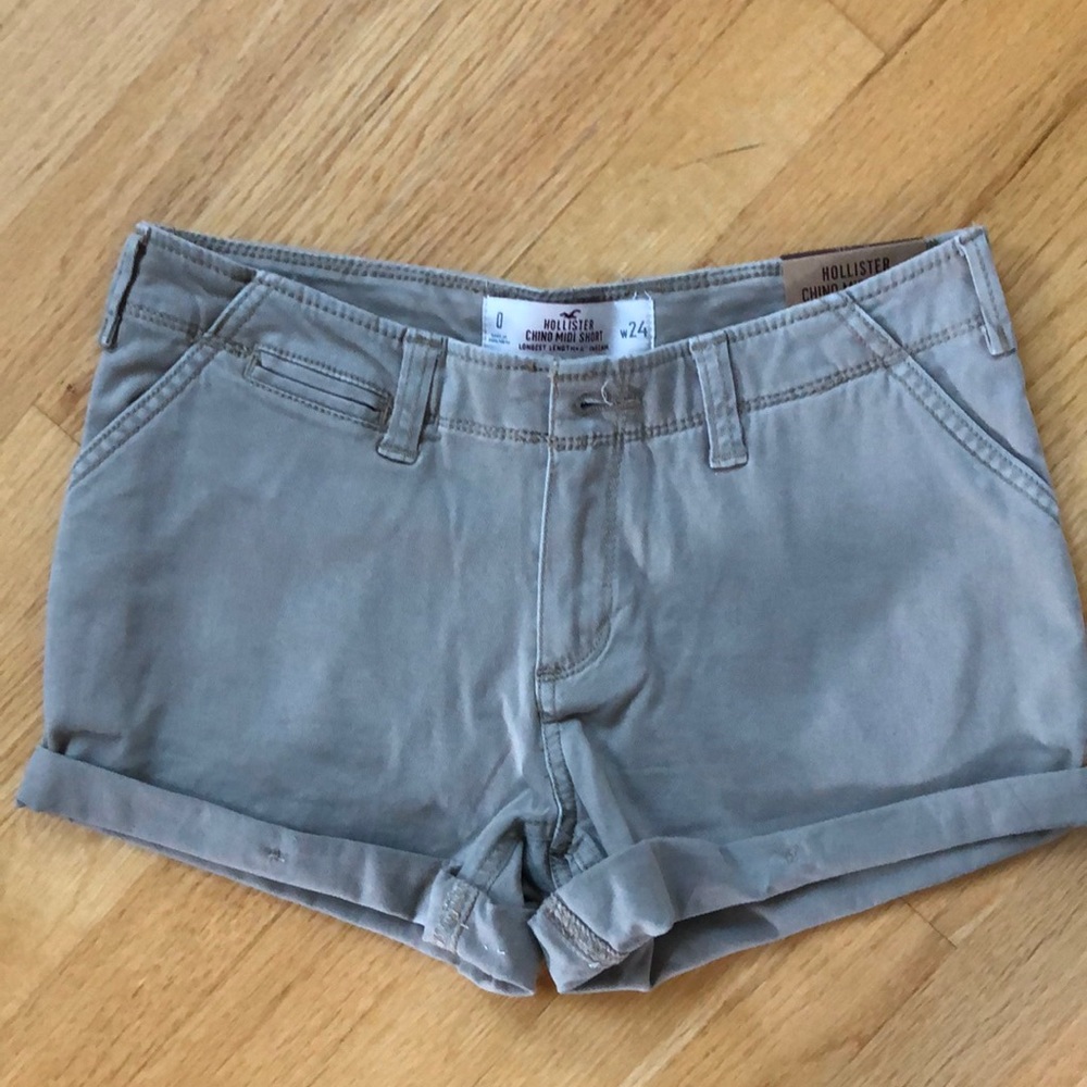 Hollister Tan/Khaki Chino Midi Short